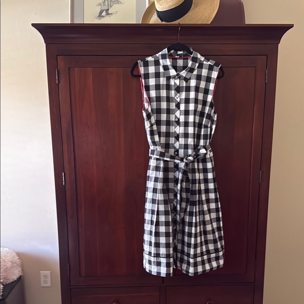 Talbots Black and White Sleeveless Sundress